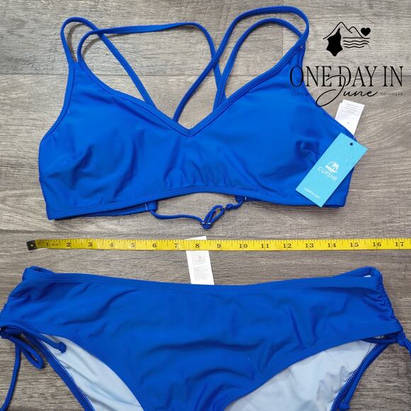 Cupshe Ruched Side Bikini Swimsuit Size XL - Picture 5 of 7